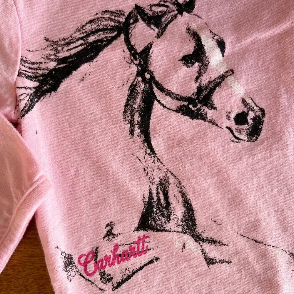 Carhartt pink horse onesie 6m